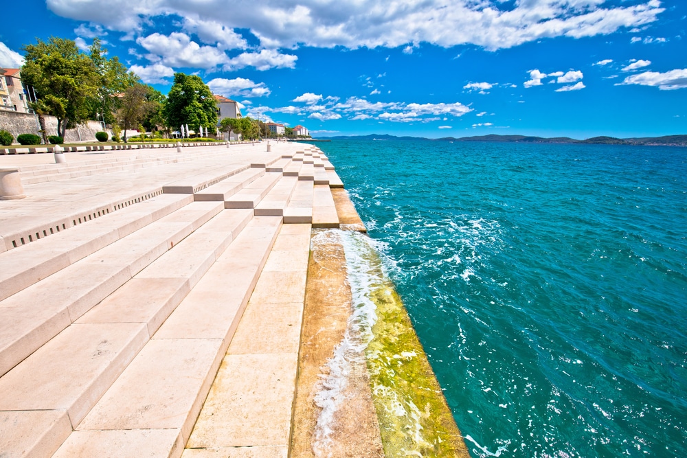 Zadar,Sea,Organs.,Tourist,Attraction,Musical,Instrument,Powered,By,The
